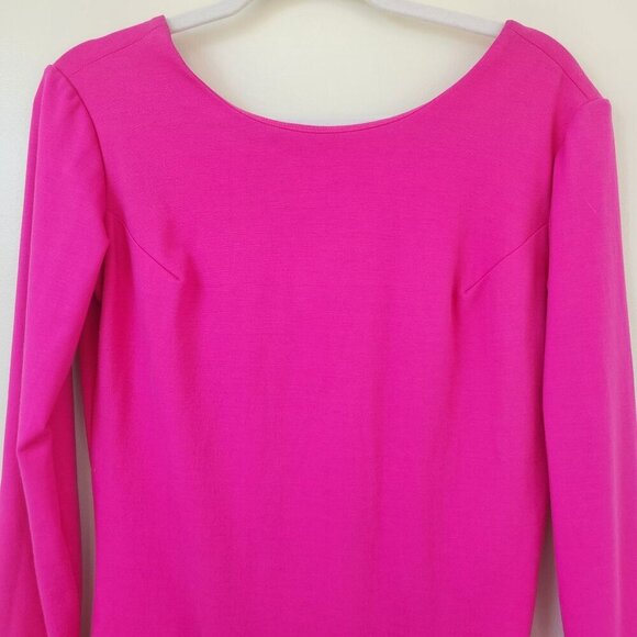 AMANDA UPRICHARD Hot Pink Cutout Back Bow Dress Large - Picture 3 of 7